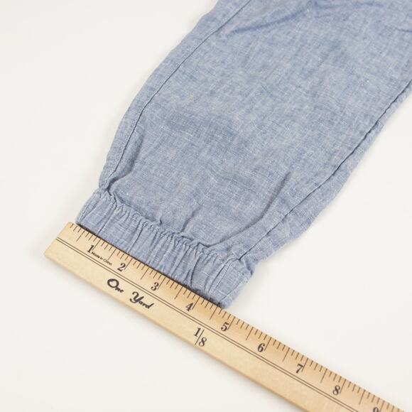 Athleta Retreat Linen Blue Slim Fit Jogger Pants Womens Sz 2 - Picture 8 of 11